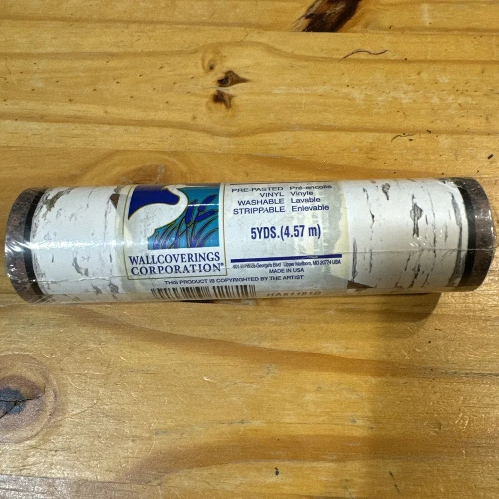 NEW Chesapeake Border Wallpaper 5 Yards Made In USA Birch Wood